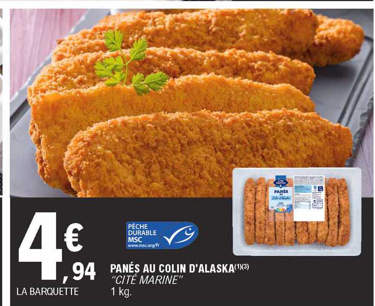 panés au colin d'alaska "cité marine"