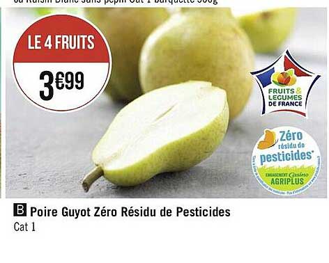 Poire Guyot Zéro Résidu De Pesticides