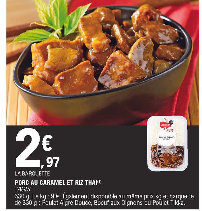 porc au caramel et riz thaï "agis"