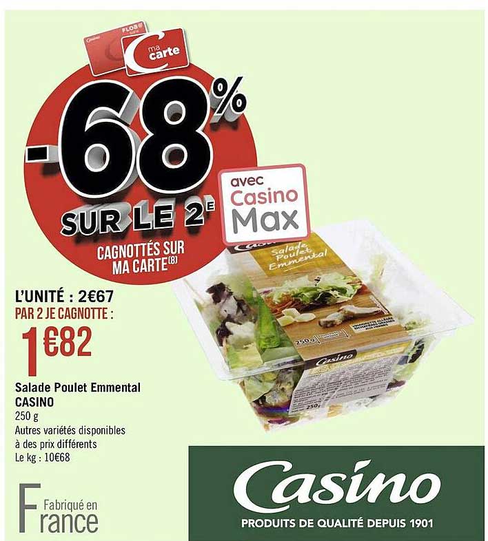 Salade Poulet Emmental Casino