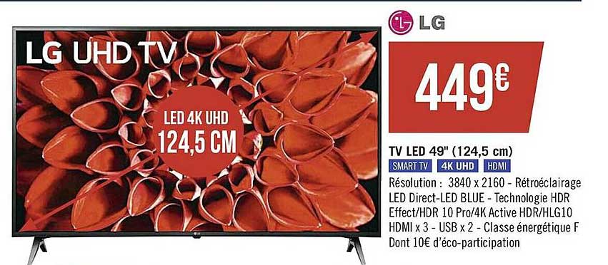 Tv Led 49" (124,5 Cm) Lg