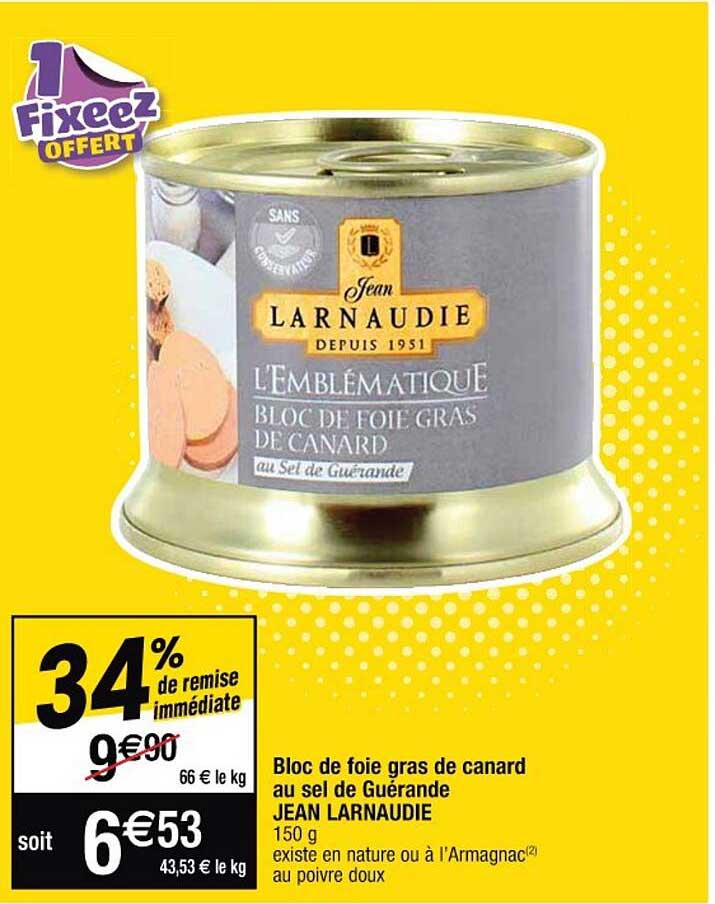 Bloc De Foie Gras De Canard Au Sel De Guérande Jean Larnaudie