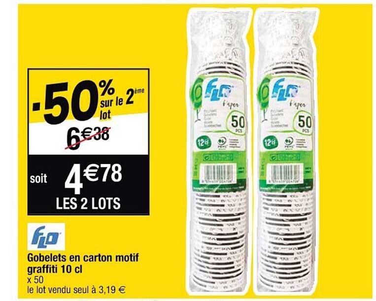 Gobelets En Carton Motif Graffiti 10 Cl Flo