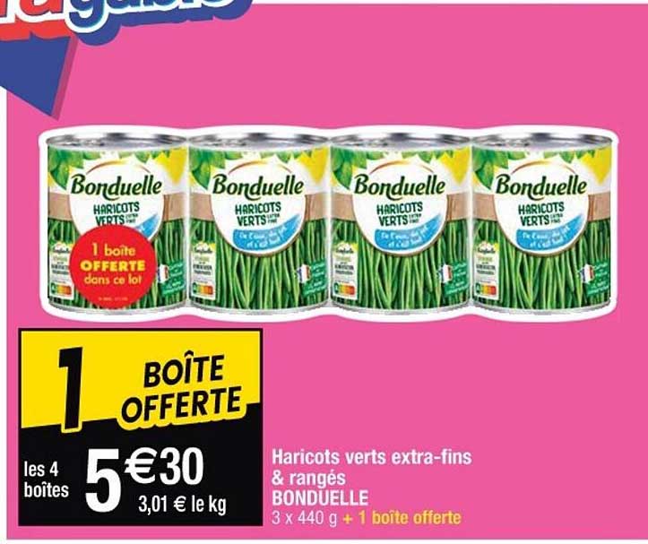 haricots verts extra-fins & rangés bonduelle