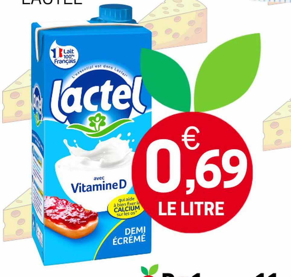 lait demi-écrémé lactel
