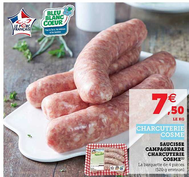 Saucisse Campagnarde Charcuterie Cosme