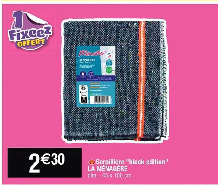 serpillière "black édition" la ménagère