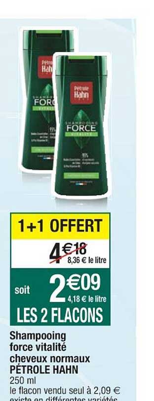 shampooing force vitalité cheveux normaux pétrole hahn