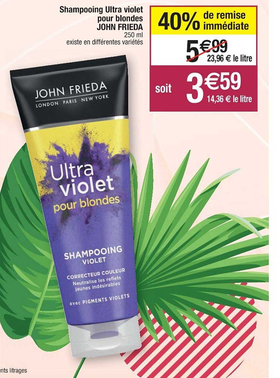 shampooing ultra violet pour blondes john frieda