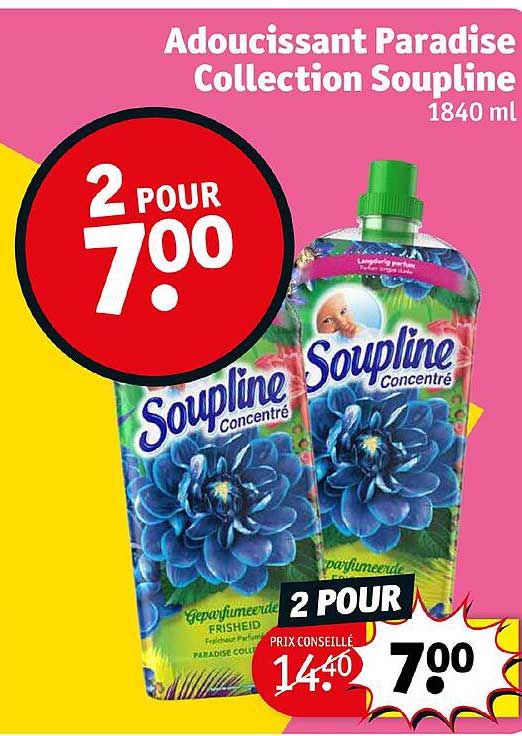 adoucissant paradise collection soupline