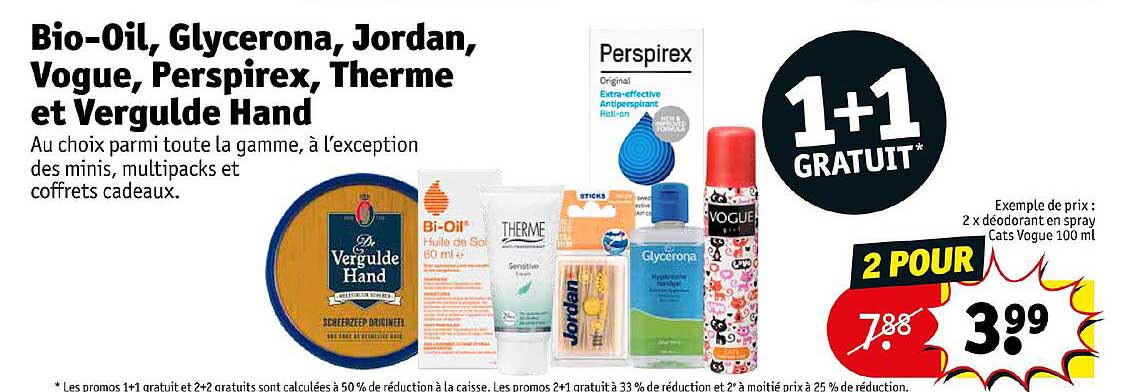 bio-oil, glycerona, jordan, vogue, perspirex, therme et vergulde hand