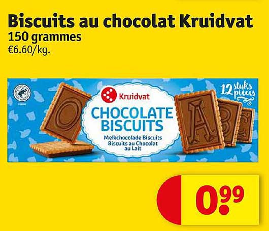 biscuits au chocolat kruidvat 150 grammes