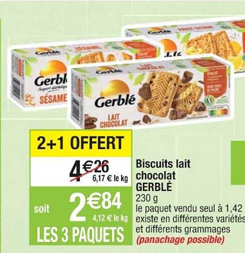 Biscuits Lait Chocolat Gerblé