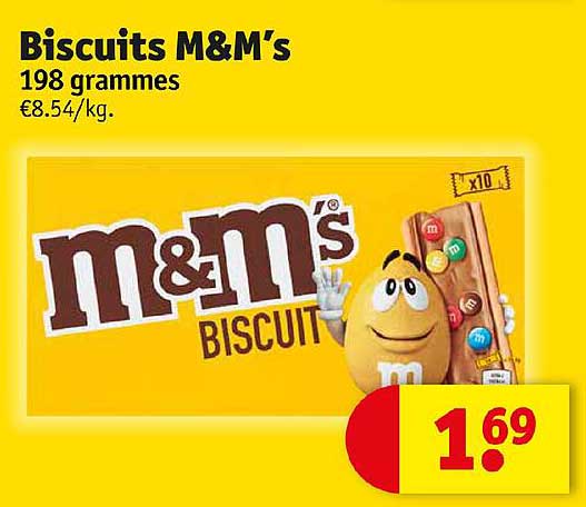 biscuits m&m's 198 grammes