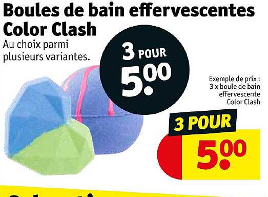boules de bain effervescentes color clash
