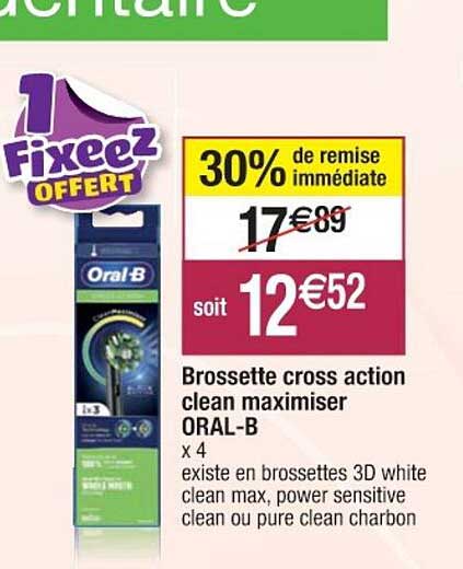 brossette cross action clean maximiser oral-b