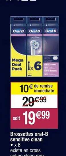 brossettes oral-b sensitive clean