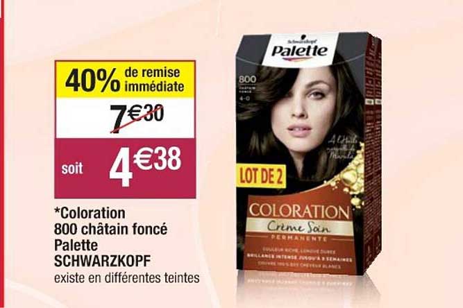 coloration 800 châtain foncé palette schwarzkopf