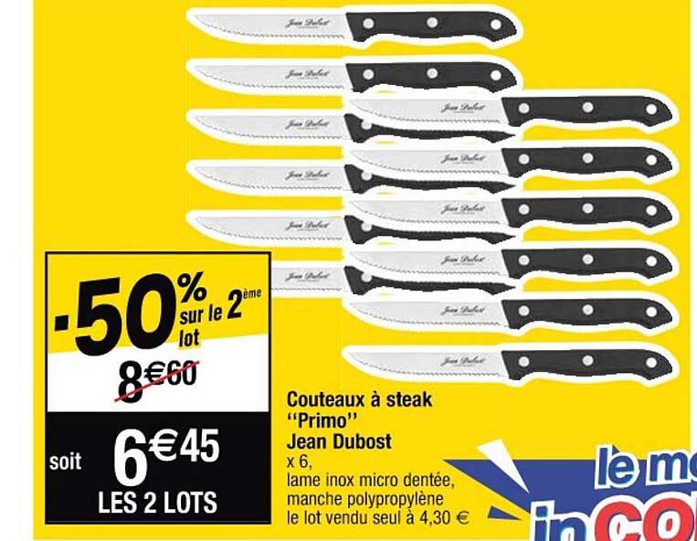 couteaux à steak "primo" jean dubost