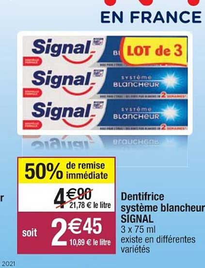 Dentifrice Système Blancheur Signal