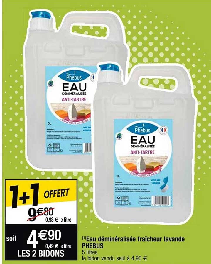 Eau Déminéralisée Fraîcheur Lavande Phébus