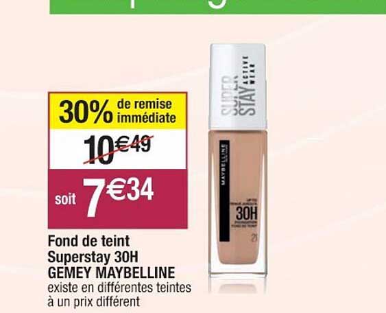 font de teint superstay 30h gemey maybelline