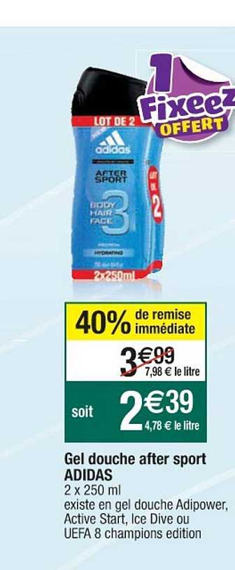 gel douche after sport adidas
