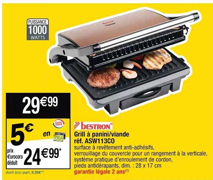 Grill à Panini-viande Bestron