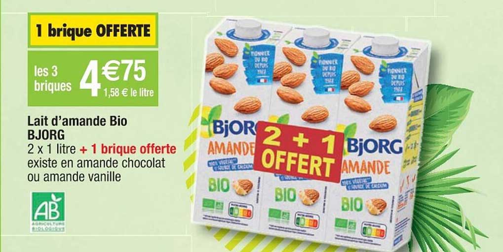 lait d'amande bio bjorg