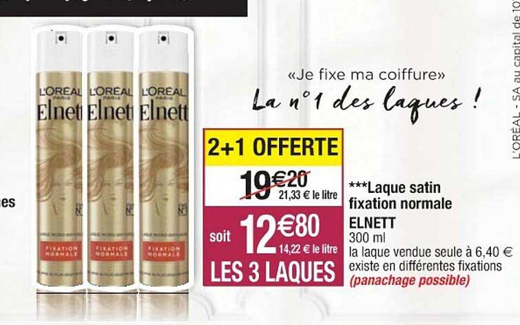 laque satin fixation normale elnett