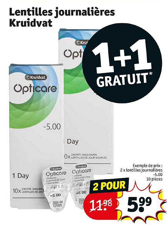 Lentilles Journalières Kruidvat