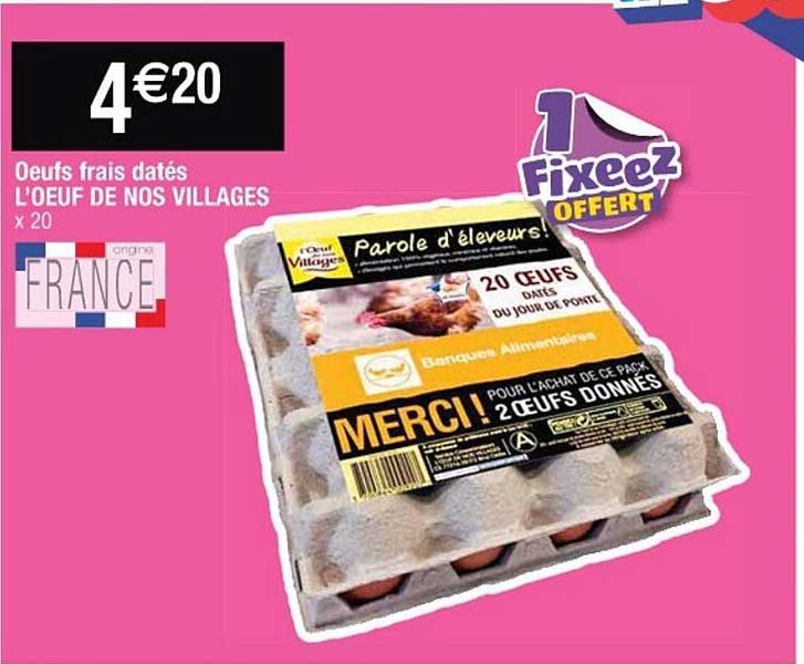 oeufs frais datés l'œuf de nos villages