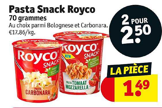 pasta snack royco 70 grammes