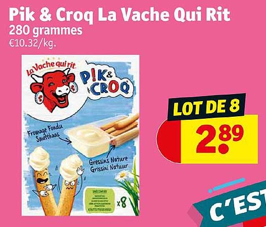 pik & croq la vache qui rit 280 grammes
