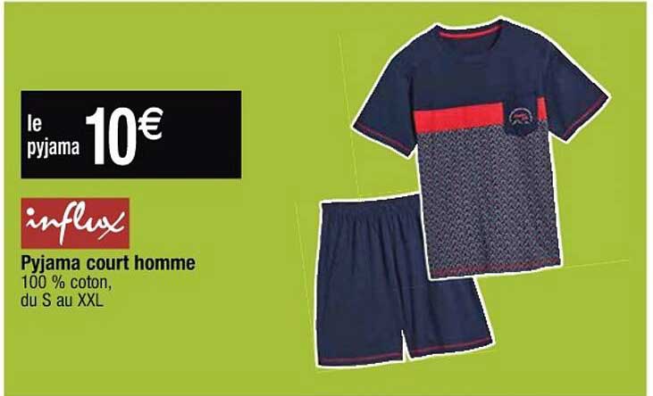pyjama court homme influx