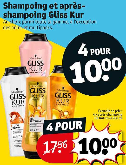 shampoing et après-shampoing gliss kur