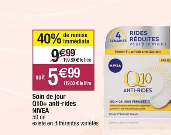 soin de jour q10+ anti-rides nivea