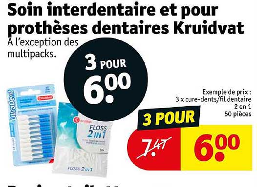 soin interdentaire et pour prothèses dentaires kruidvat