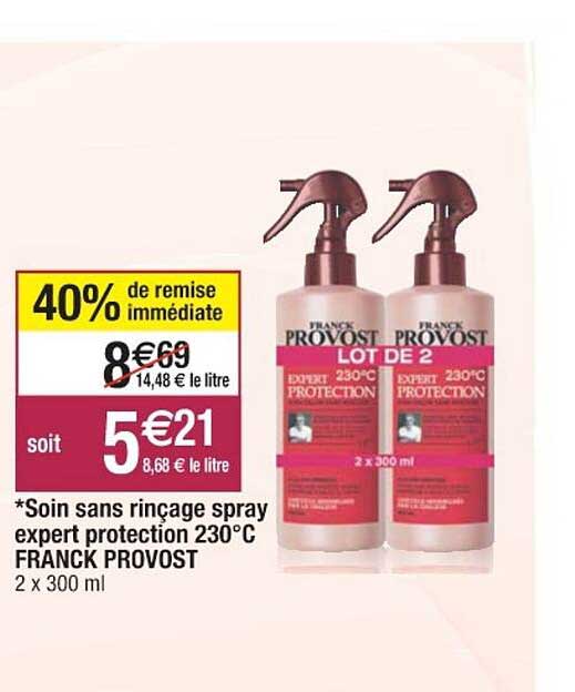 soin sans rinçage spray expert protection 230°c franck provost