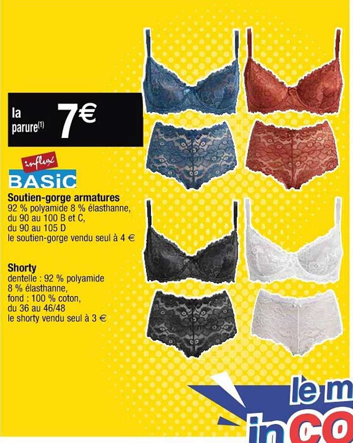 soutien-gorge armatures, shorty influx basic