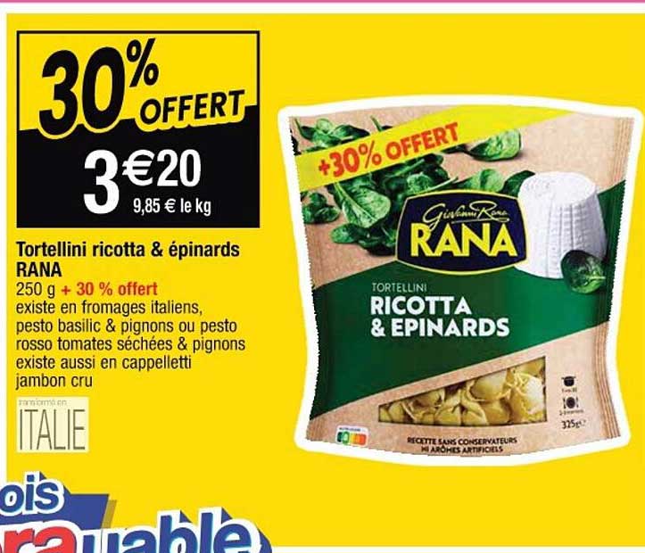 Tortellini Ricotta & épinards Rana