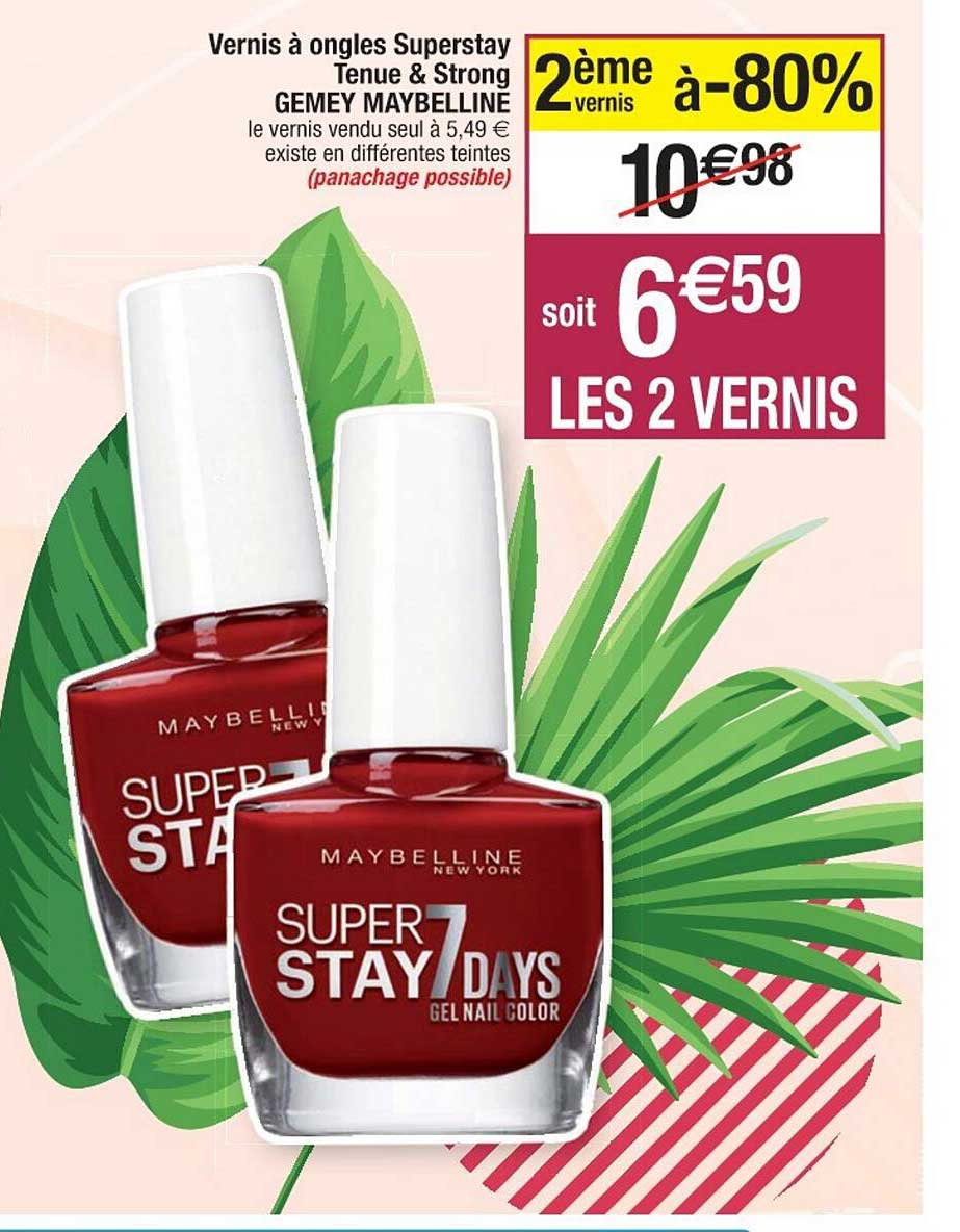 vernis à ongles superstay tenue & strong gemey maybelline