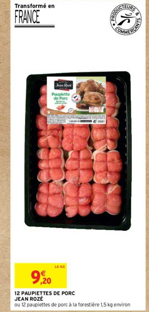 12 paupiettes de porc jean rozé