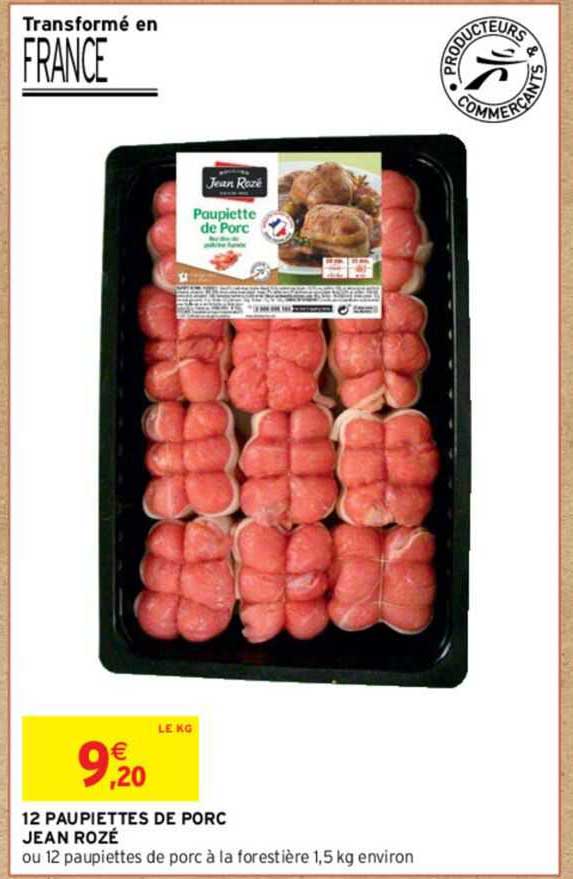 12 paupiettes de porc jean rozé
