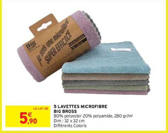 5 lavettes microfibre big bross