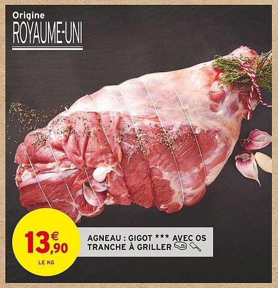 Agneau : Gigot *** Avec Os Tranche à Griller