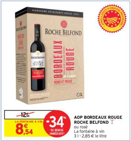 aop bordeaux rouge roche belfond
