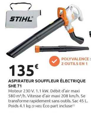 Aspirateur Souffleur électrique She 71 Stihl