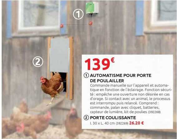automatisme pour porte de poulailler, porte coulissante