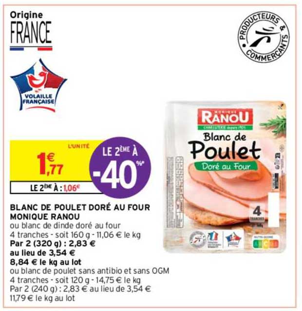 blanc de poulet doré au four monique ranou